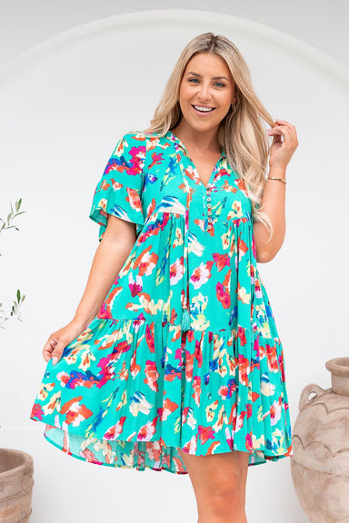 The Emerson Dress - Green Fiesta - Sparrow & Finch Boutique
