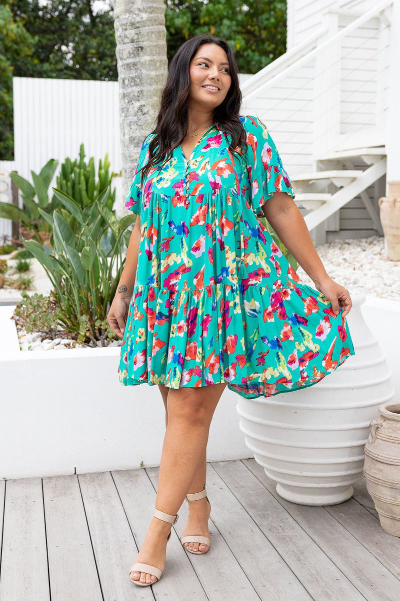 The Emerson Dress - Green Fiesta