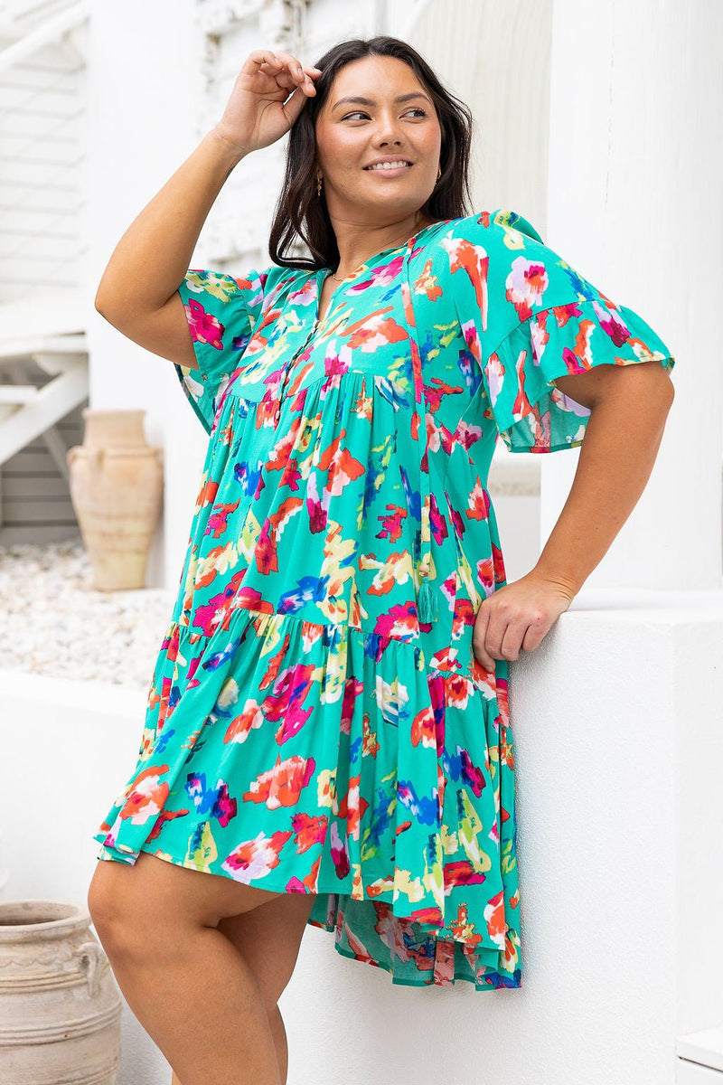The Emerson Dress - Green Fiesta