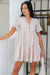 The Emerson Dress - Light Nude Gingham - Sparrow & Finch Boutique