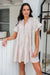The Emerson Dress - Light Nude Gingham - Sparrow & Finch Boutique