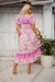 The Enya Dress - Pink & Purple - Sparrow & Finch Boutique