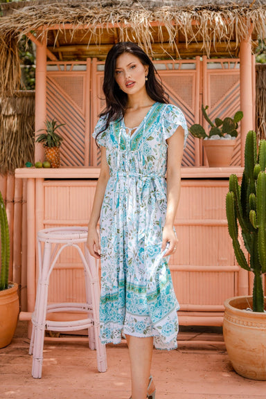 The Enya Dress - Sea Green - Sparrow & Finch Boutique