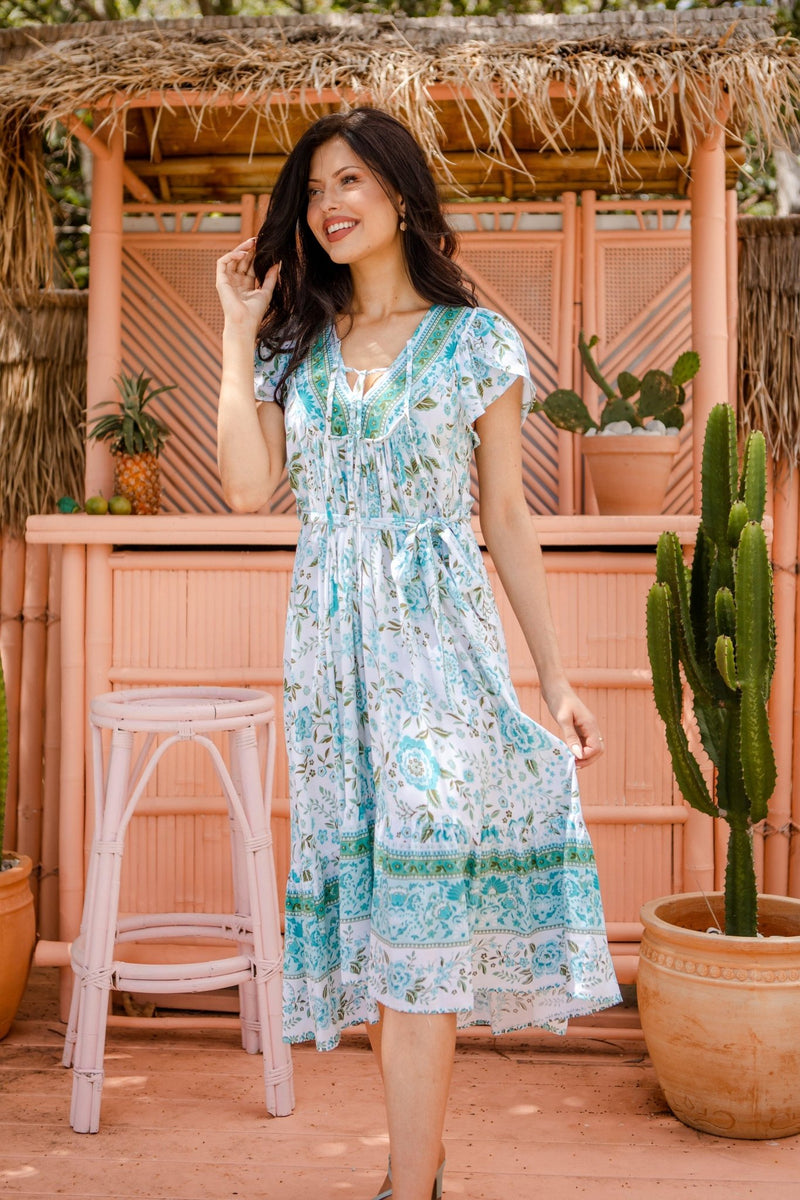 The Enya Dress - Sea Green