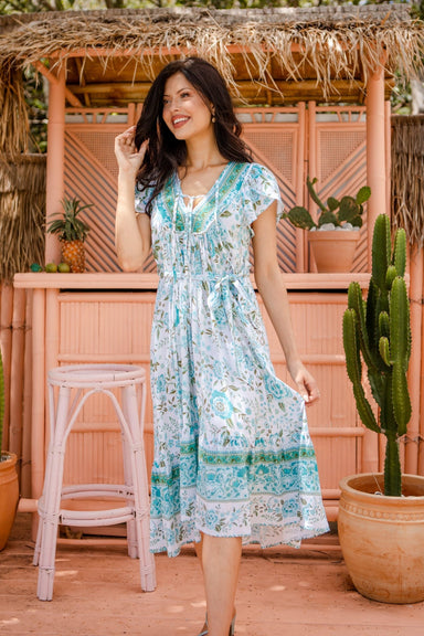 The Enya Dress - Sea Green - Sparrow & Finch Boutique