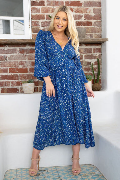 The Eternity Dress - Oxford Blue - Sparrow & Finch Boutique