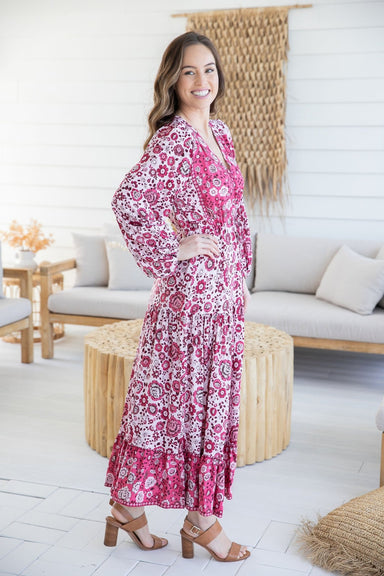 The Evie Dress - Berry Desire - Sparrow & Finch Boutique