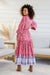 The Evie Dress - Crimson Bloom - Sparrow & Finch Boutique