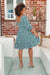 The Flora Dress - Emerald Cloudland - Sparrow & Finch Boutique