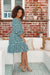 The Flora Dress - Emerald Cloudland - Sparrow & Finch Boutique