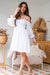 The Flora Dress - White - Sparrow & Finch Boutique