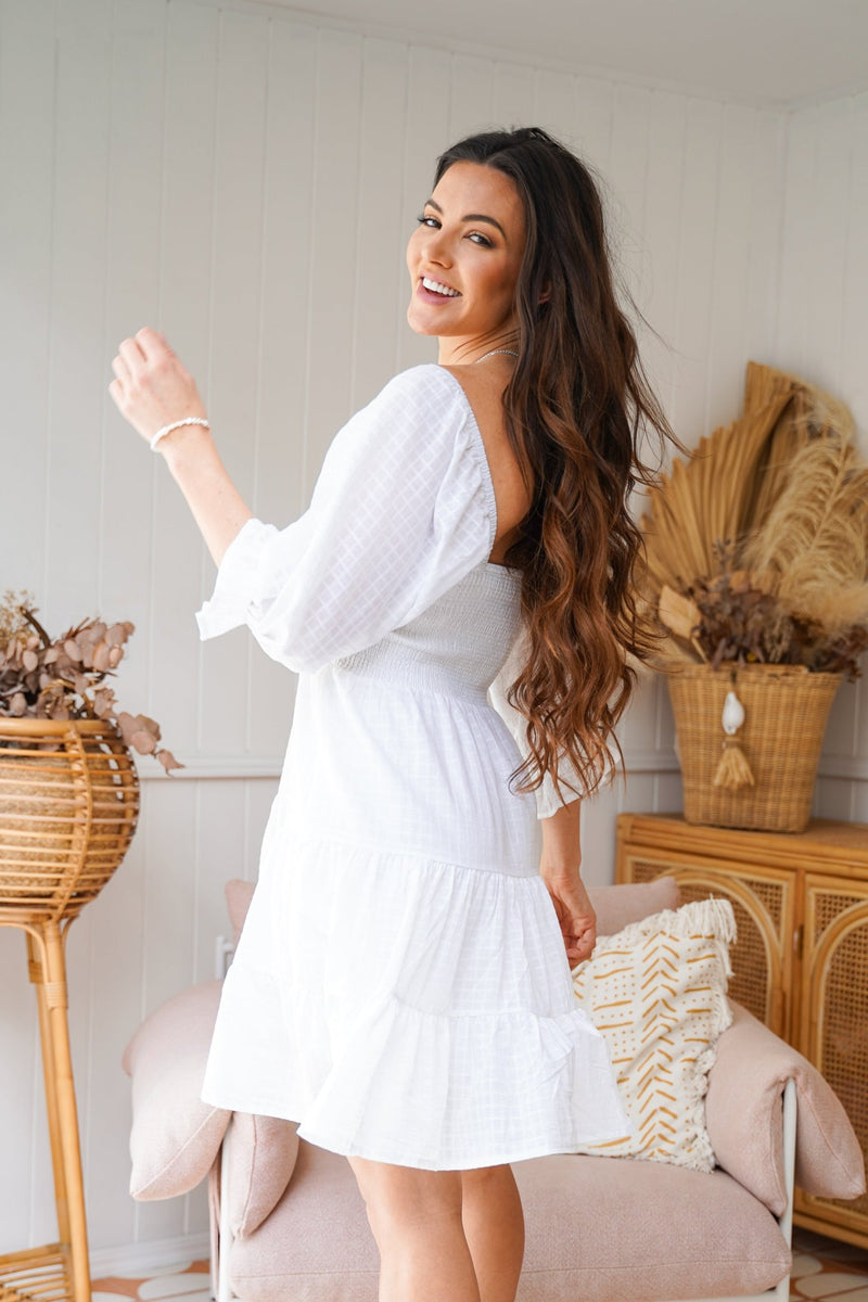 The Flora Dress - White