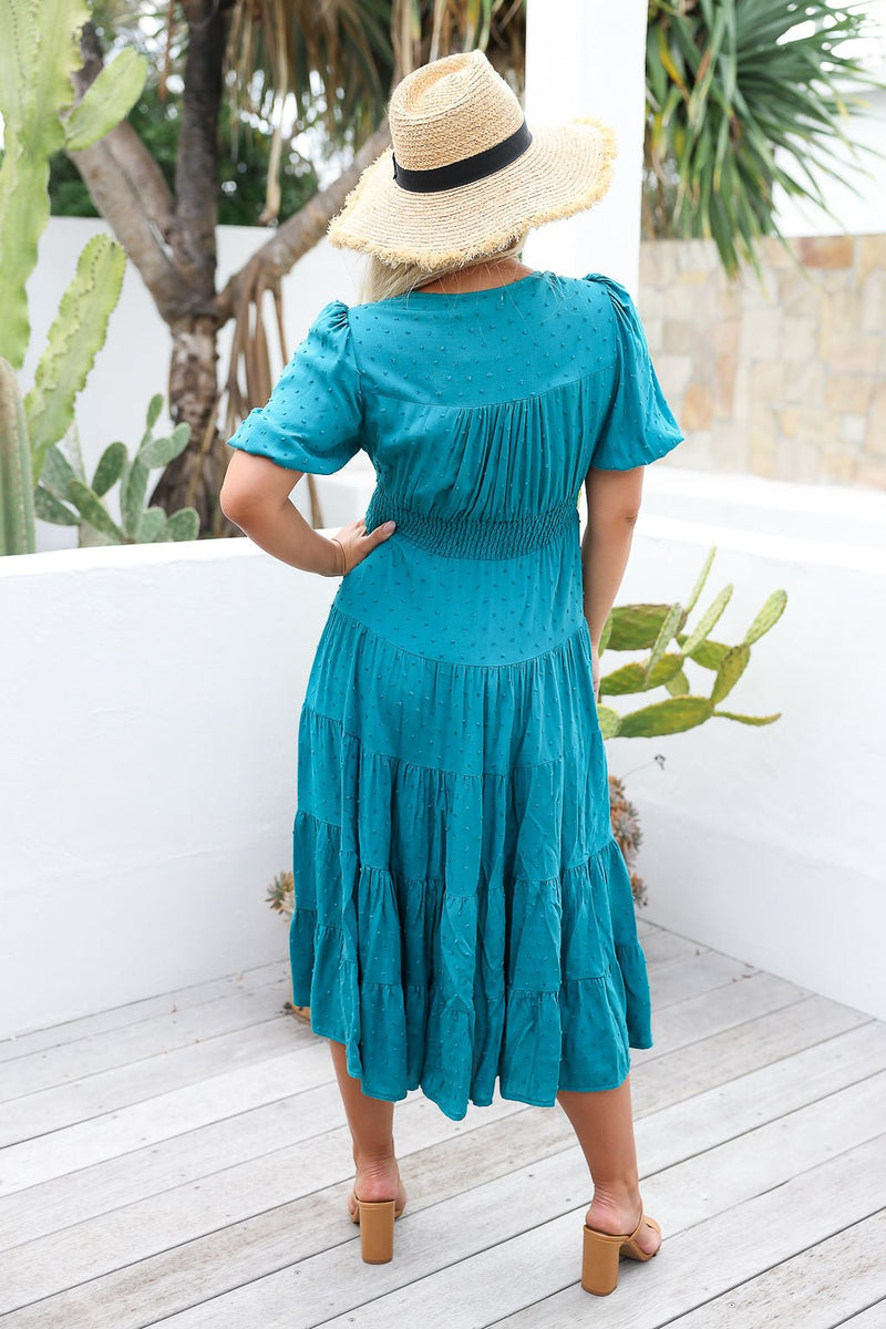 The Freya Dress - Teal Oasis