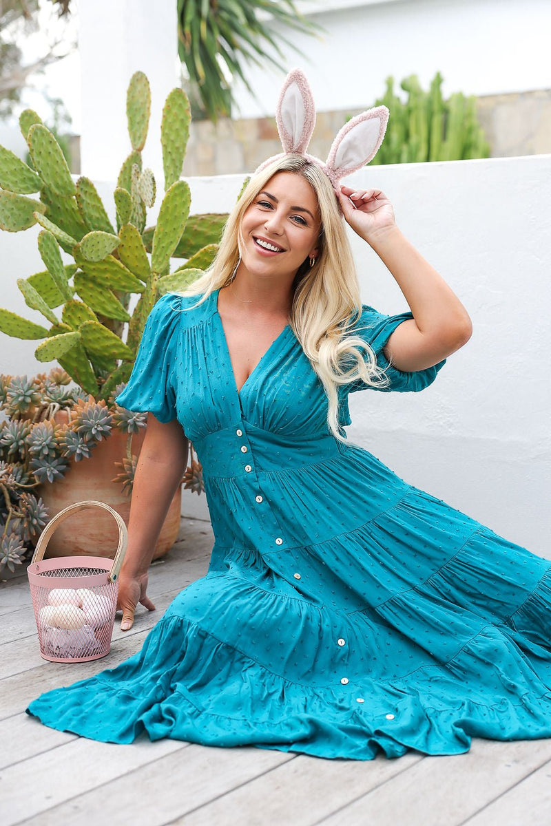 The Freya Dress - Teal Oasis