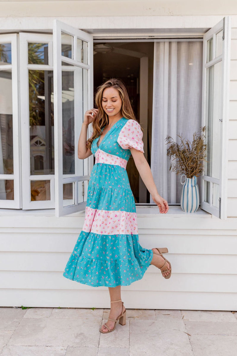 The Freya Dress - Whimsical Teal