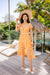 The Gingham Dress - Orange - Sparrow & Finch Boutique
