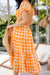 The Gingham Dress - Orange - Sparrow & Finch Boutique