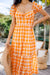 The Gingham Dress - Orange - Sparrow & Finch Boutique
