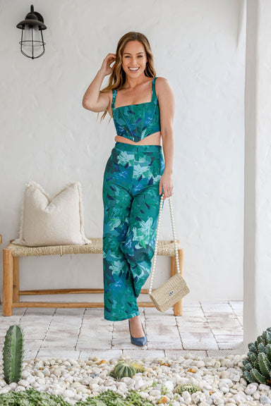 The Glow Set - Maritime Green (Crop Top) - Sparrow & Finch Boutique