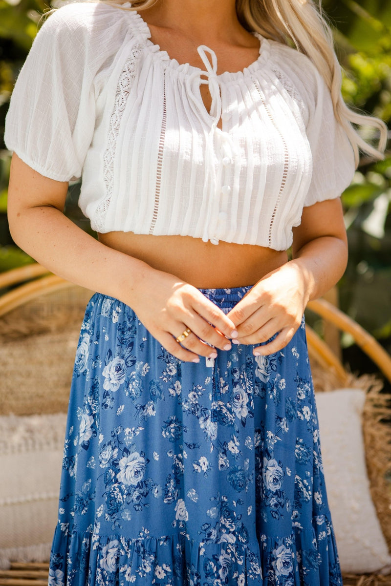 The Heather Top – White