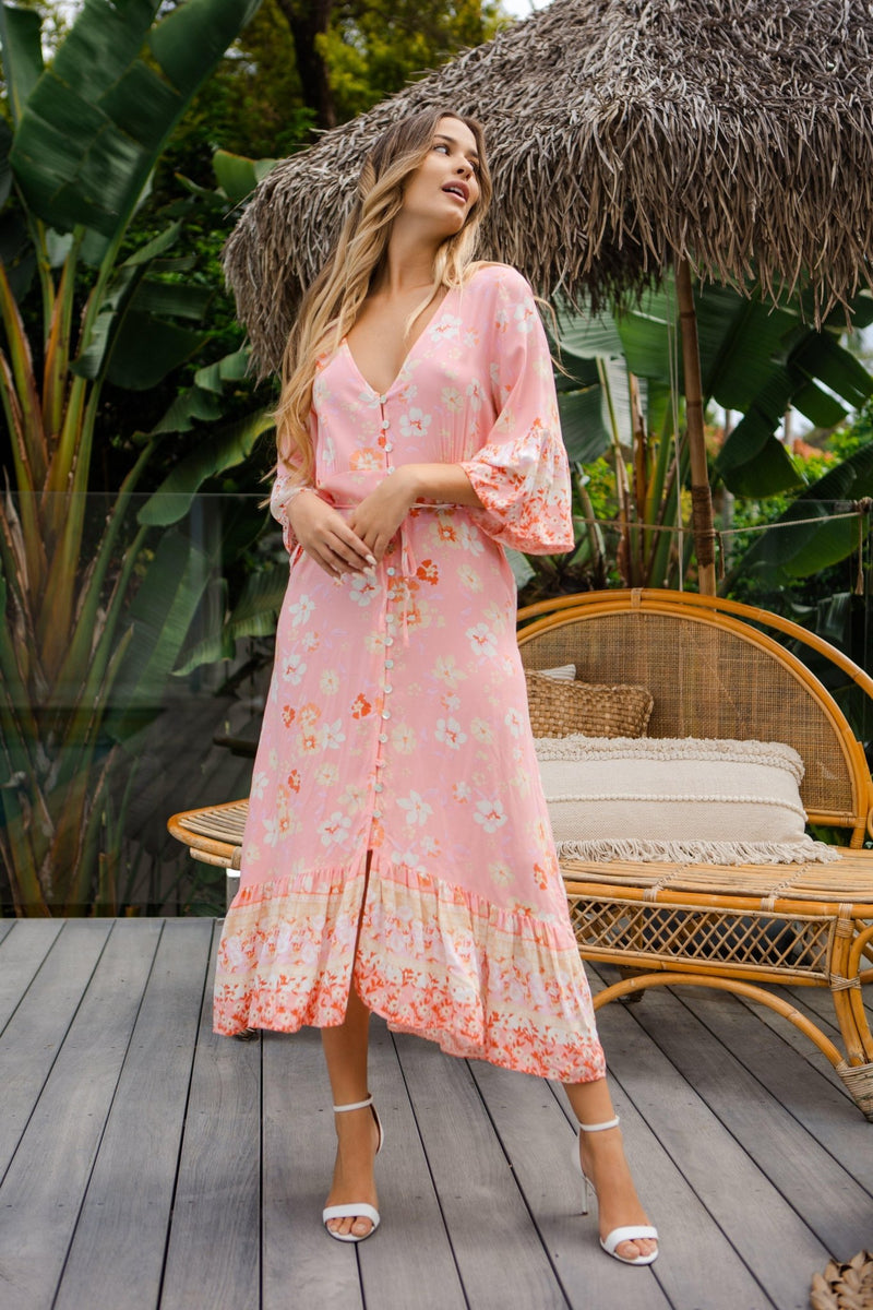 The Ida Dress - Pink Taffy