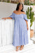The Ingrid Dress - Striped Blue - Sparrow & Finch Boutique