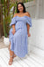 The Ingrid Dress - Striped Blue - Sparrow & Finch Boutique