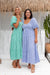 The Ingrid Dress - Striped Blue - Sparrow & Finch Boutique
