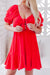 The Janelle Dress - Crimson Red - Sparrow & Finch Boutique