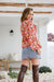 The Janis Top - Floral Wine - Sparrow & Finch Boutique