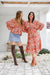 The Josephine Dress - Floral Wine - Sparrow & Finch Boutique