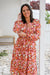The Josephine Dress - Floral Wine - Sparrow & Finch Boutique