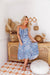 The Jupiter Dress - Retro Blue - Sparrow & Finch Boutique