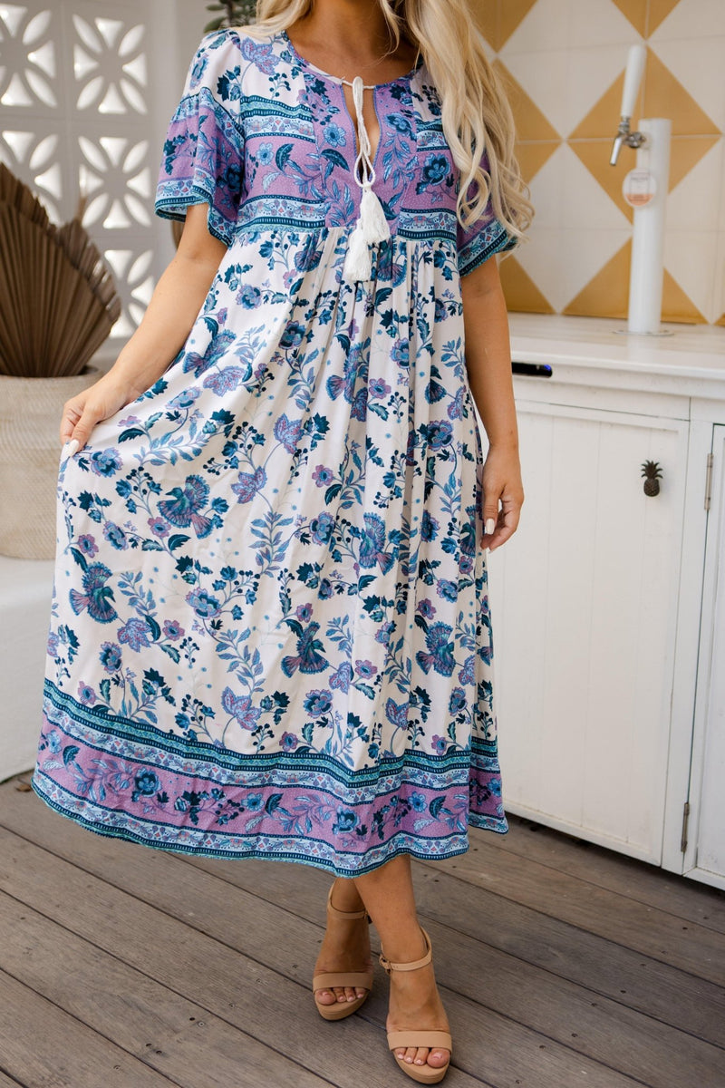 The Kaisley Dress - Purple Sky