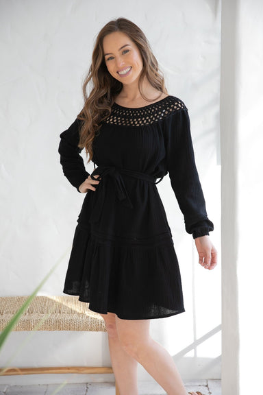 The Kaitlyn Dress - Black - Sparrow & Finch Boutique