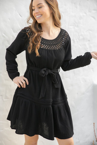 The Kaitlyn Dress - Black - Sparrow & Finch Boutique