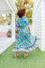 The Katya Dress - Tropical Blue - Sparrow & Finch Boutique