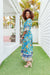 The Katya Dress - Tropical Blue - Sparrow & Finch Boutique