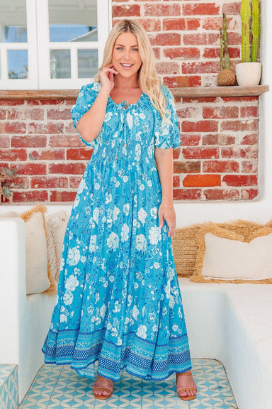 The Kehlani Dress - Blue Belvedere - Sparrow & Finch Boutique