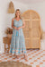 The Kristy Dress - Floral Blue - Sparrow & Finch Boutique