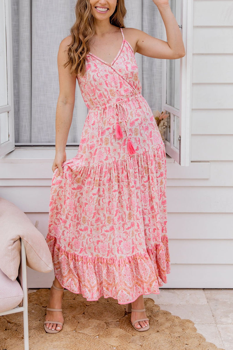 The Kristy Dress - Pink Camellia