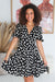 The Lacy Dress - Dark Polka Dot - Sparrow & Finch Boutique