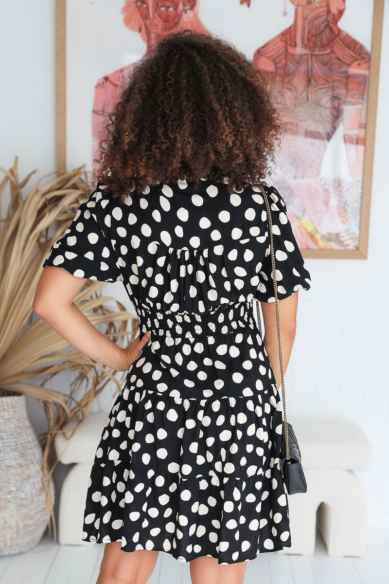 The Lacy Dress - Dark Polka Dot