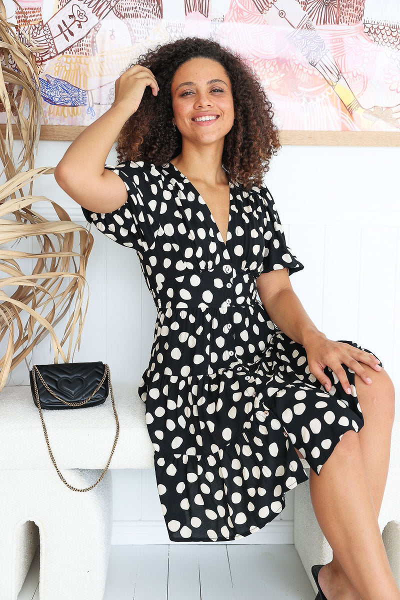 The Lacy Dress - Dark Polka Dot