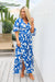 The Lindsay Dress - Botanic Blue - Sparrow & Finch Boutique