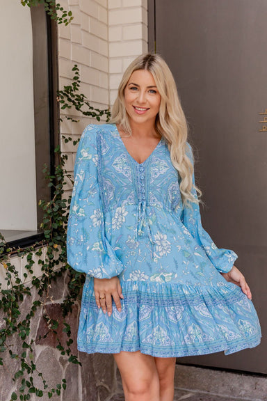 The Lola Dress - Light Summer Blue - Sparrow & Finch Boutique