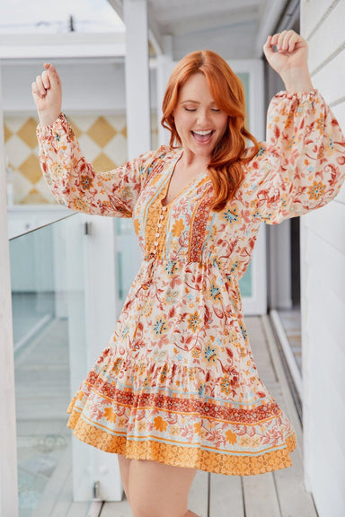 The Lola Dress - Orange Indiana - Sparrow & Finch Boutique