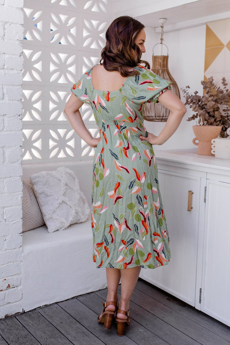 The Lotus Dress - Green Tea