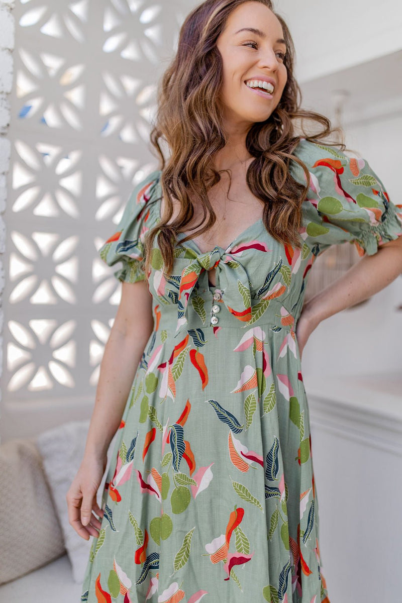 The Lotus Dress - Green Tea