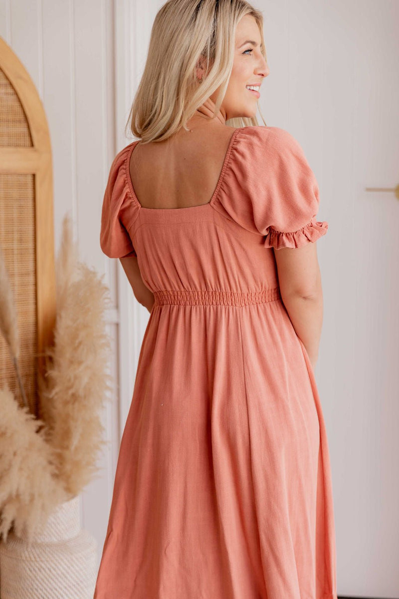 The Lotus Dress - Papaya